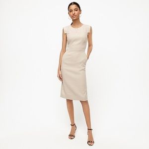 J.Crew Resume dress in stretch linen in flax